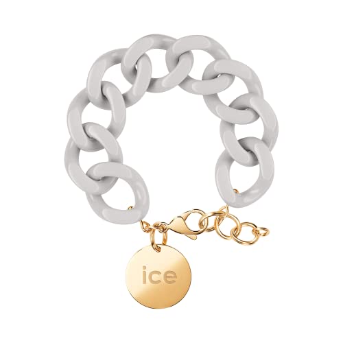 Detalle de ICE Jewellery Wind Pulsera de malla gris XL con medalla de oro