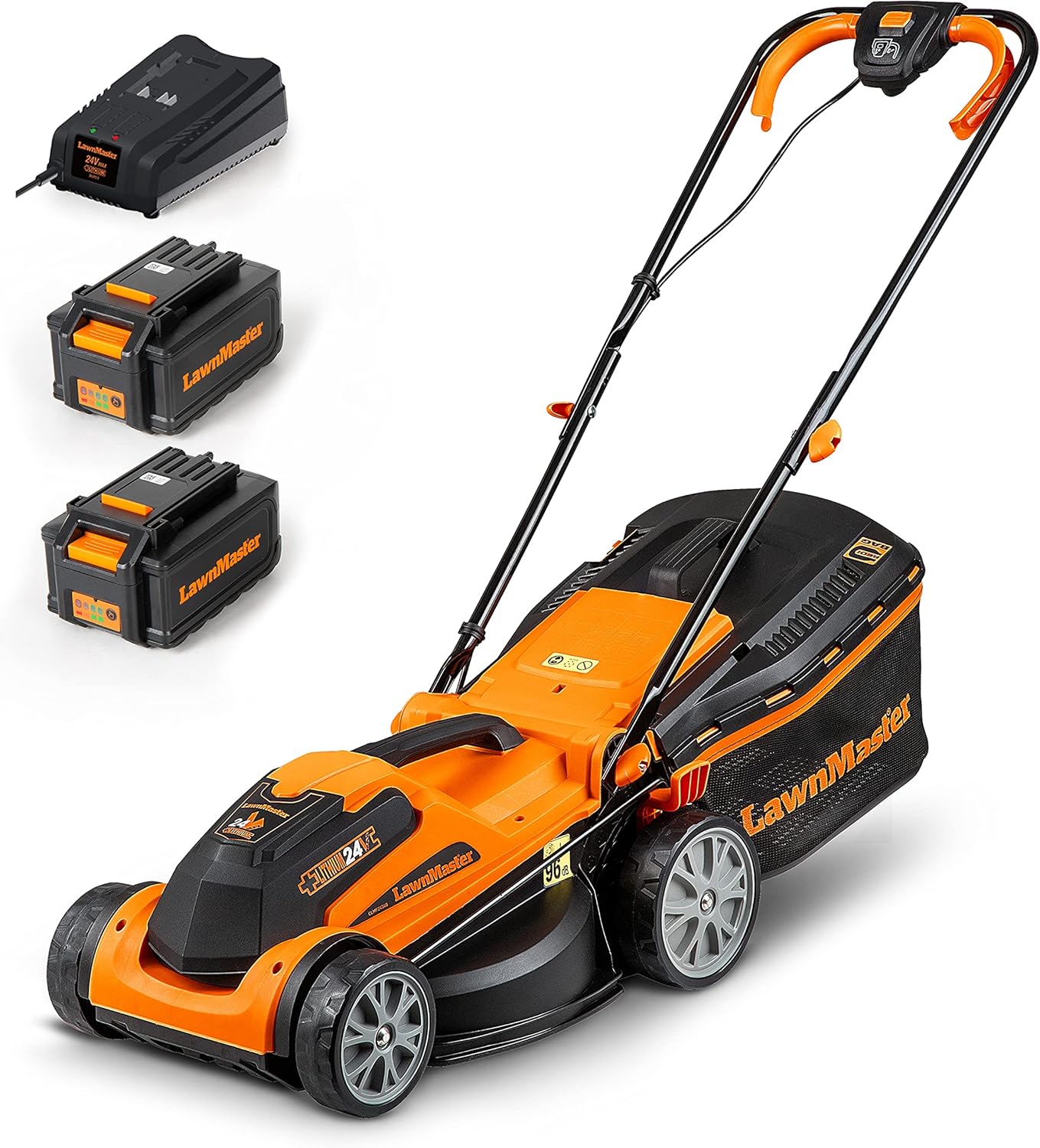 LawnMaster CLMF2434G Tagliaerba 34cm 24V