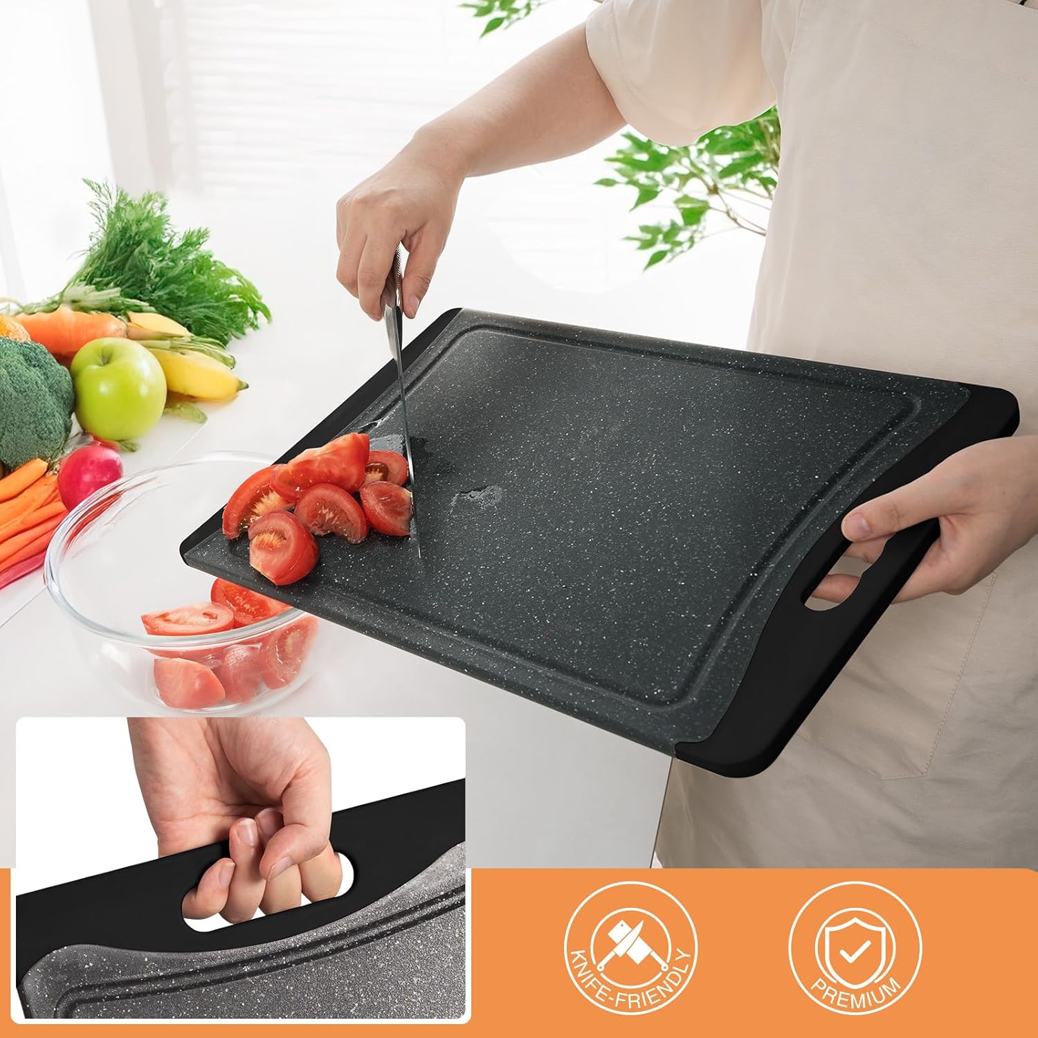 Detalle de Extra Large Plastic Cutting Boards Set of 3 ⚙