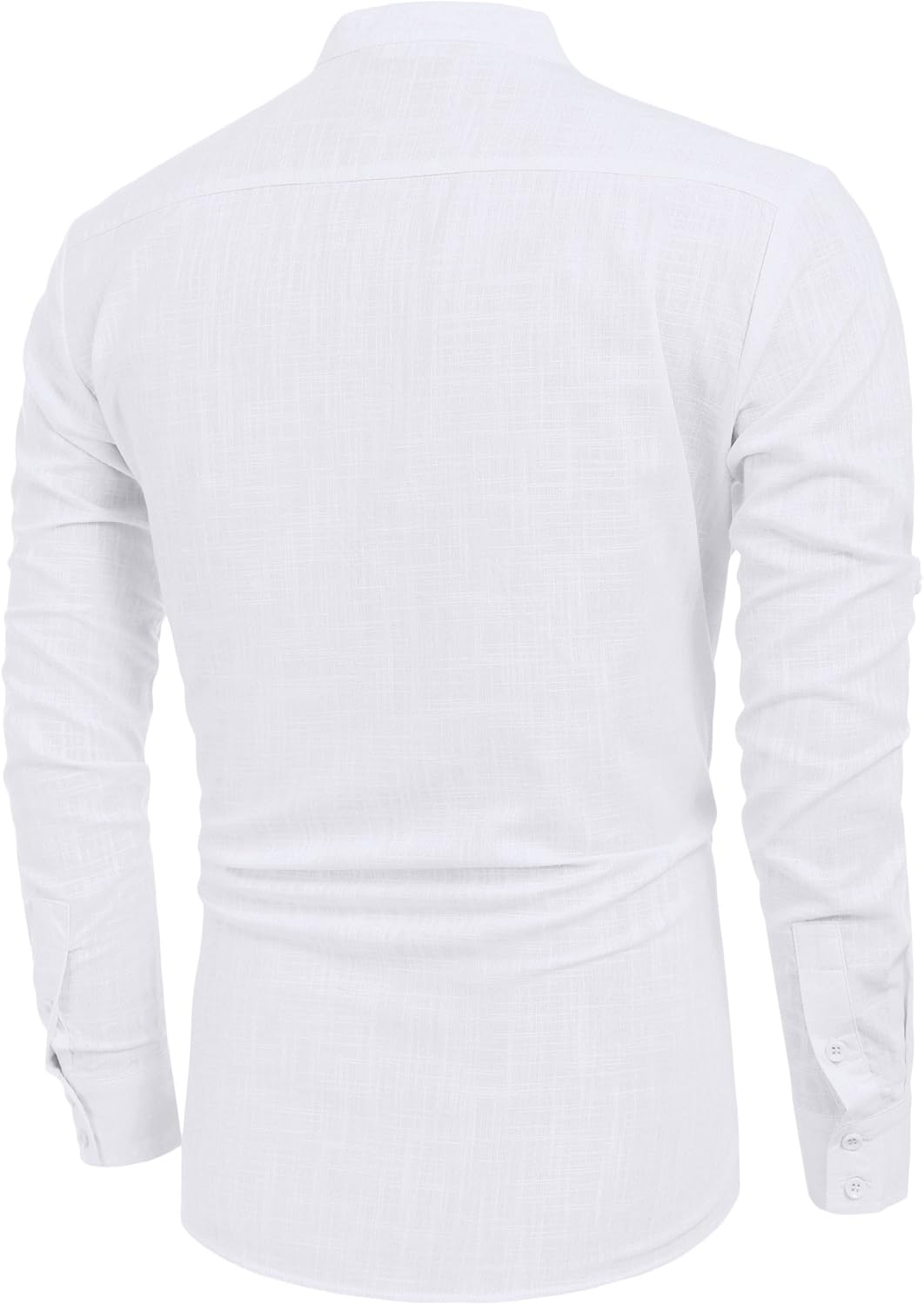 Thumbnail 6 de COOFANDY Men's Cotton Linen Henley T-Shirt Long Sleeve