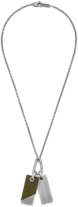Thumbnail 3 de Emporio Armani Collier pour homme en perles avec fermoir mousqueton, acier inoxydable
