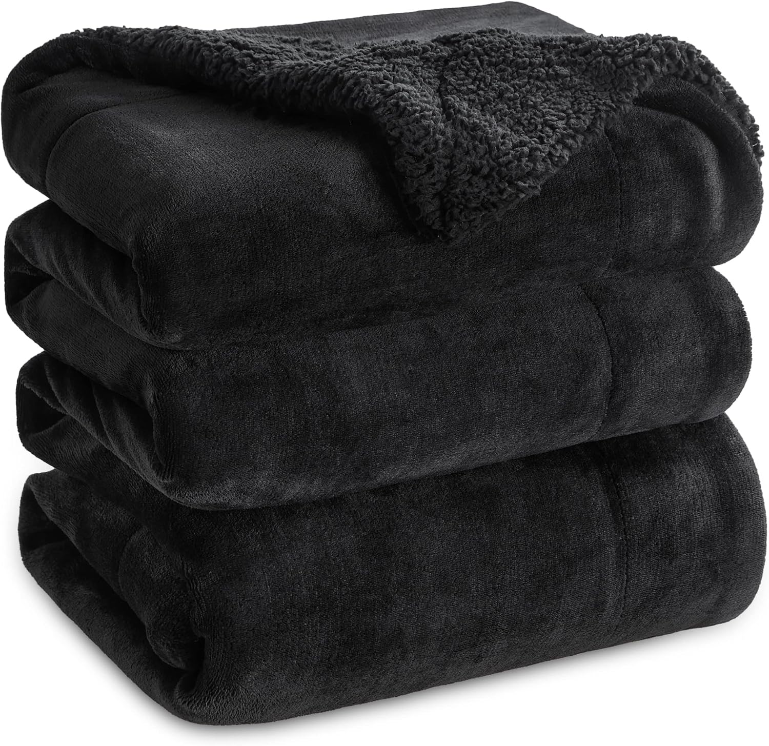 Detalle de BEDSURE Kuscheldecke Warm Sherpa 220x240 XXL