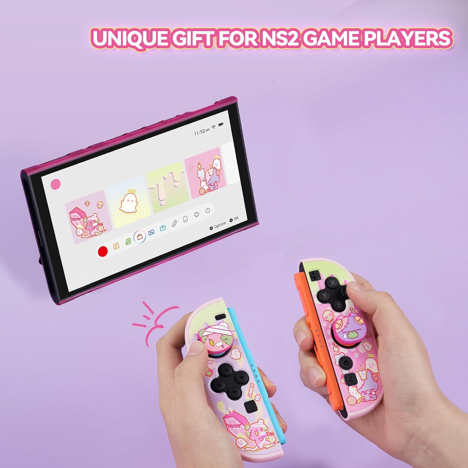 Thumbnail 6 de GeekShare Thumb Grips for Switch 2 (2025) - 4-Pack Silicone Joystick Caps