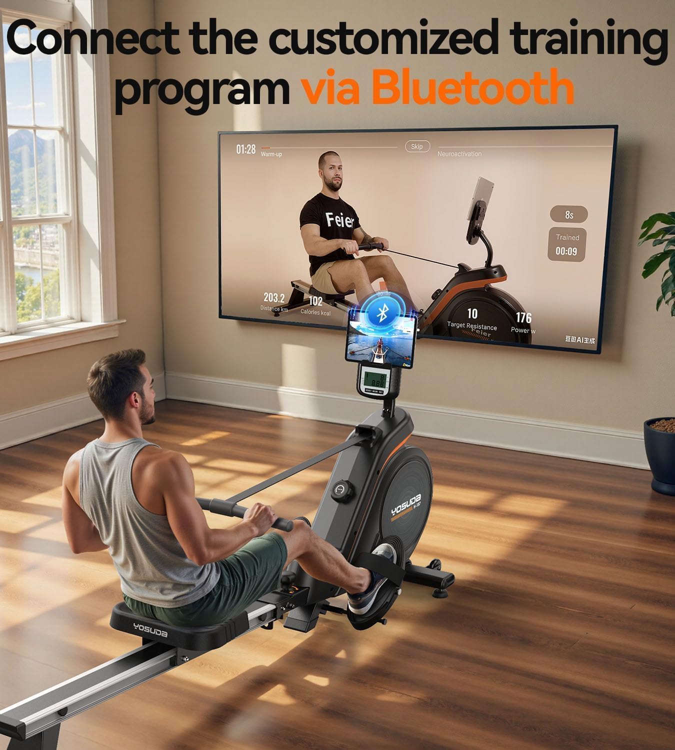 Detalle de YOSUDA Magnetic Rowing Machine