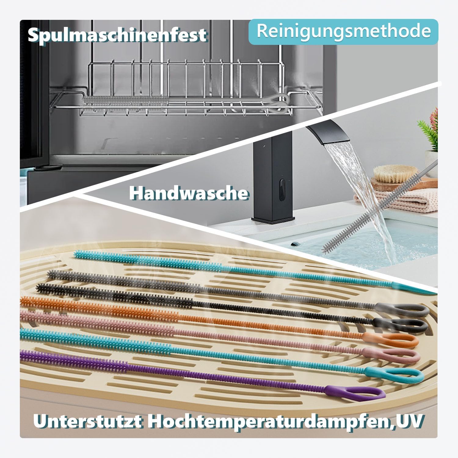 Thumbnail 4 de Silikon Strohhalm Bürste 250 mm 🧽