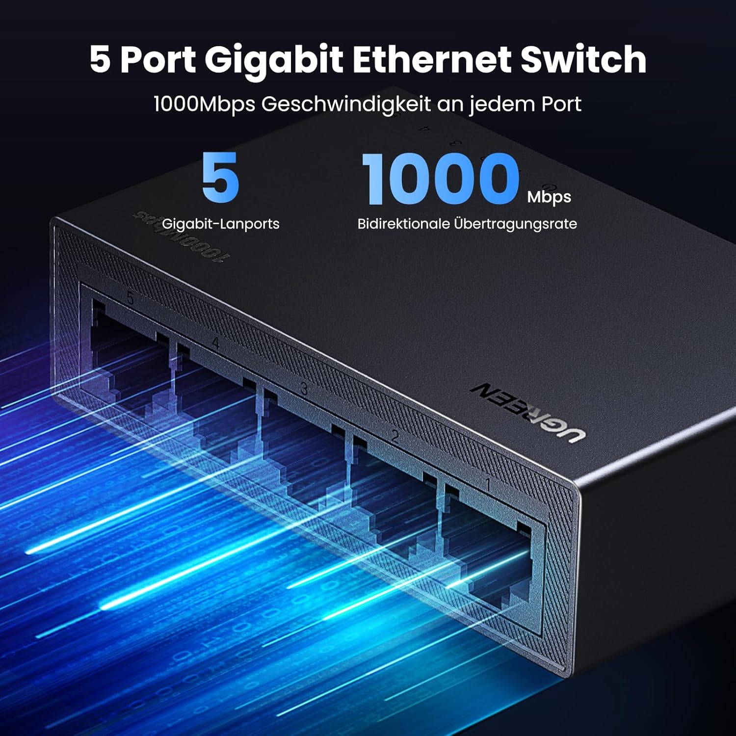 Thumbnail 2 de UGREEN LAN Switch 5‑Port Gigabit