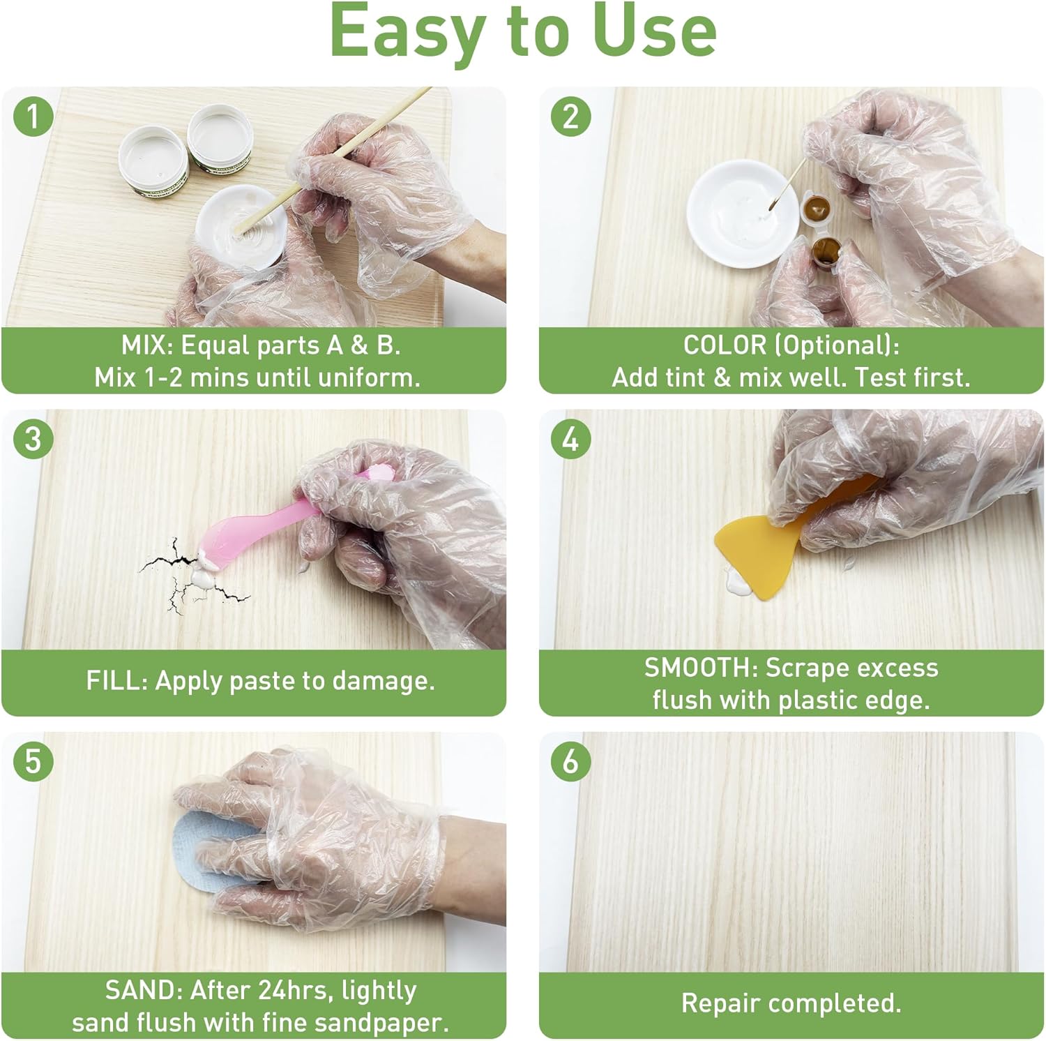 Thumbnail 4 de Surface repair kit for tubs, 4 colour pastes