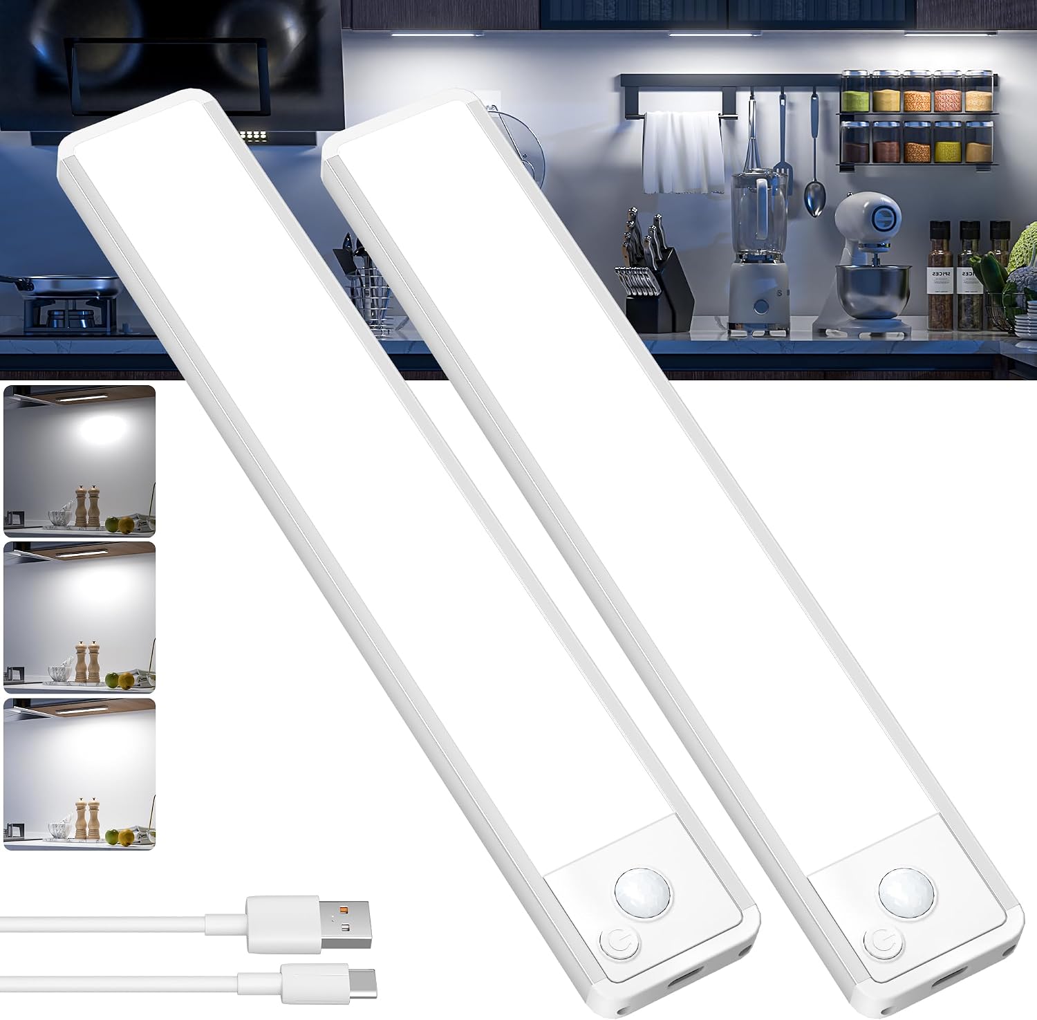 Detalle de GWULC Under Cabinet LED Light 11000mAh