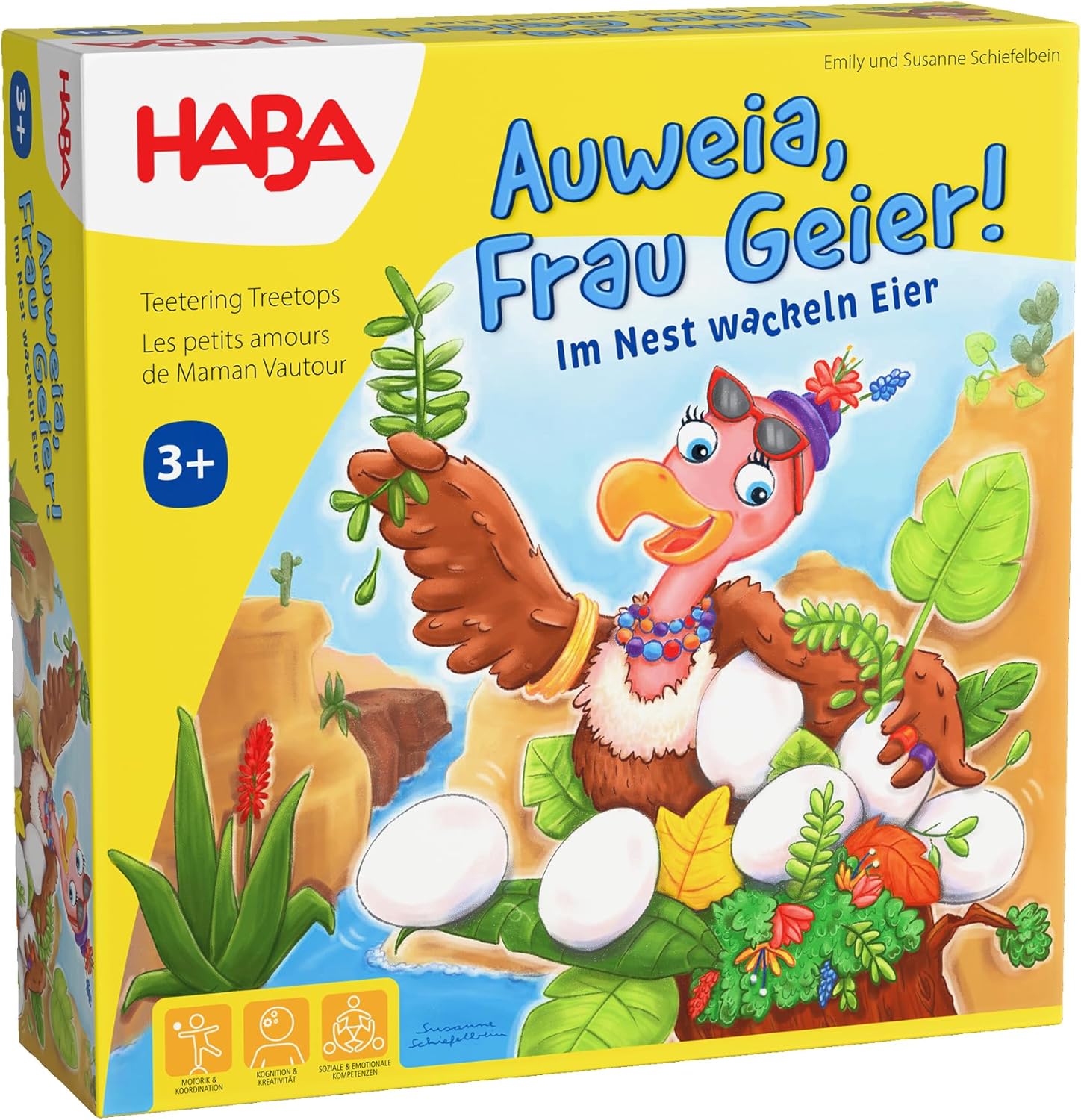 Detalle de HABA Auweia Geier – Geschicklichkeitsspiel Holz für Kinder