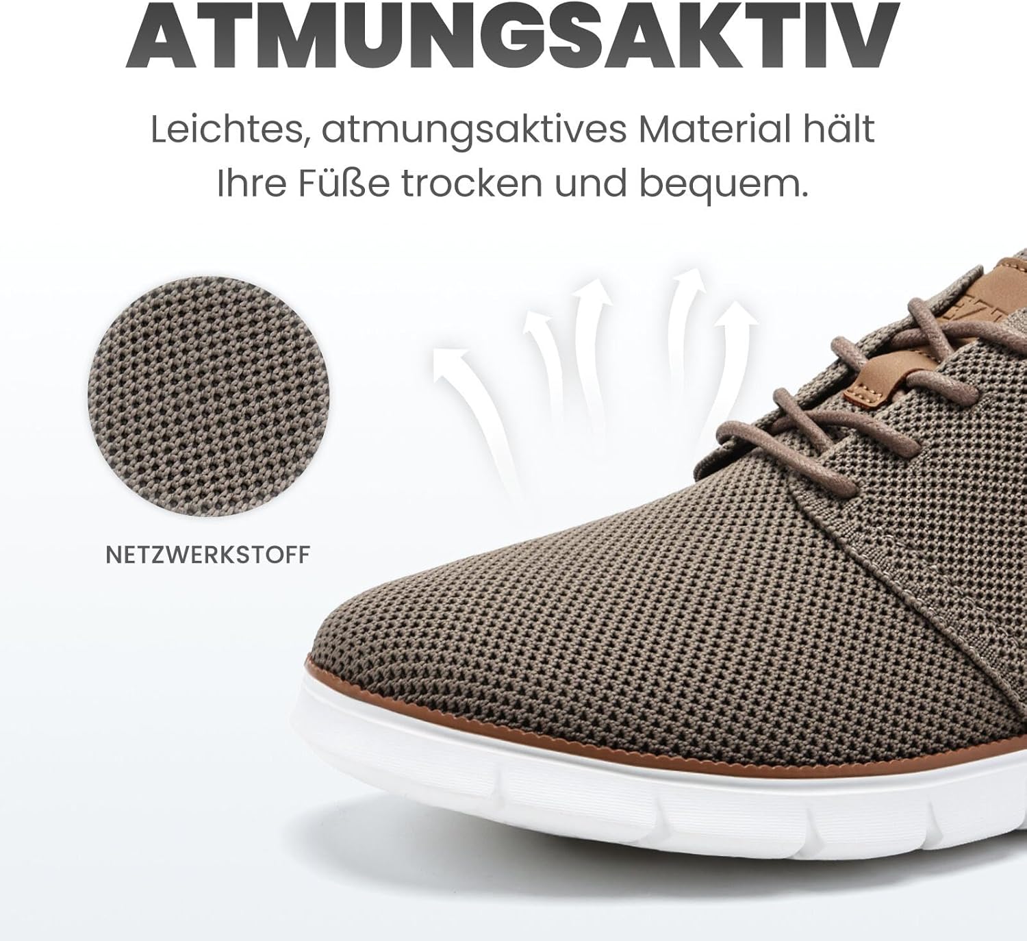 Thumbnail 3 de LEZTA Herren-Anzugschuhe als Sneaker/Oxfords mit atmungsaktivem Mesh und komfortabler Dämpfung