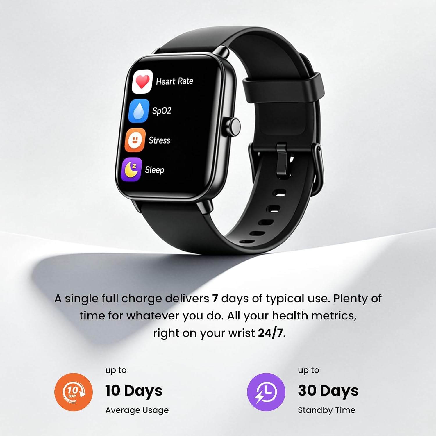 Detalle 2 de Gydom Smart Watch for Men & Women with Bluetooth Calling, Alexa Built-in, 1.8" HD Display