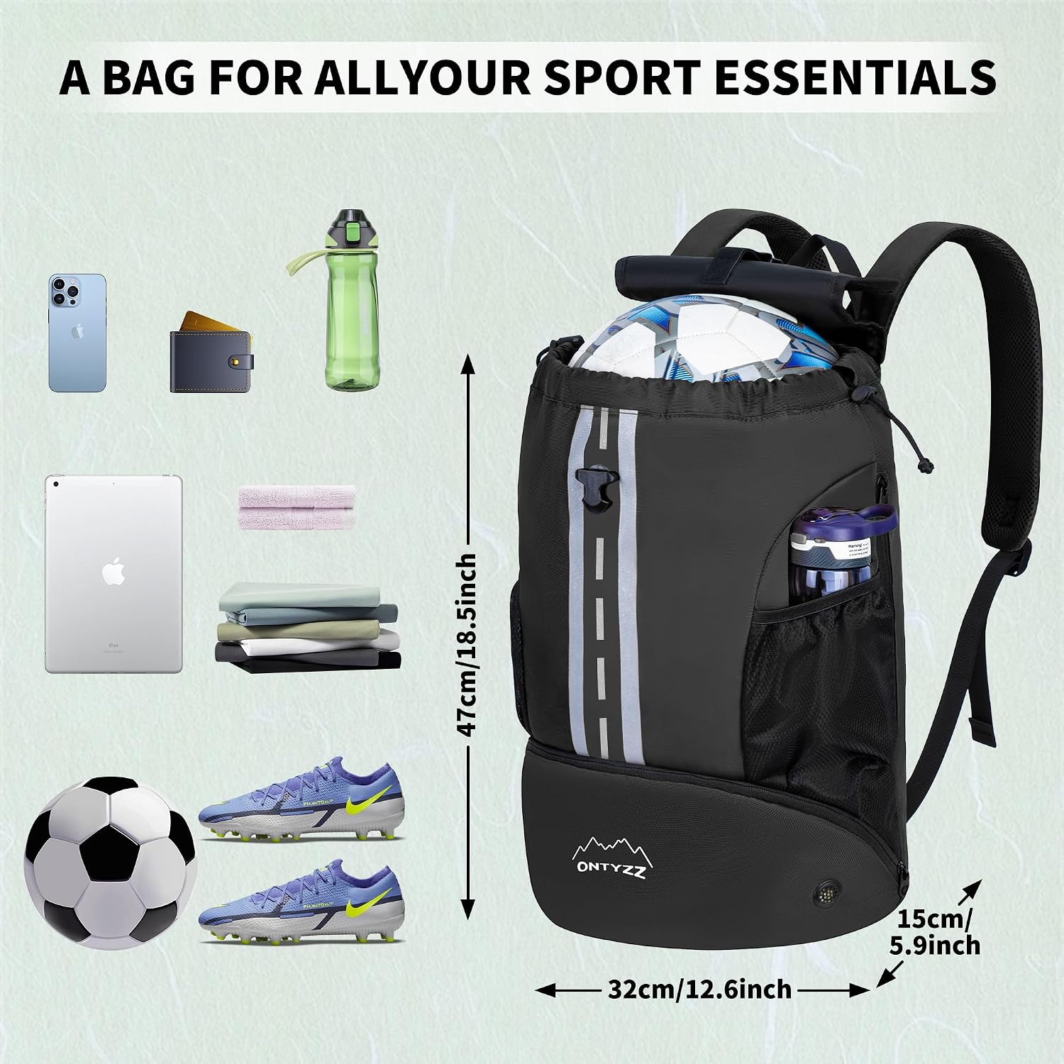 Thumbnail 1 de ONTYZZ Football Bag Drawstring Backpack