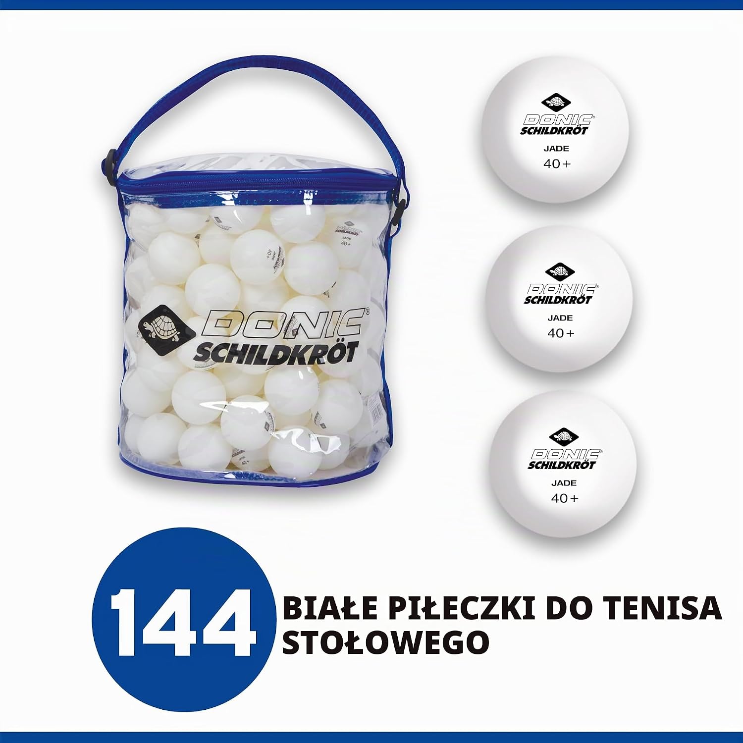 Detalle 2 de Donic-Schildkröt piłeczki do tenisa stołowego 40+, średnica 40 mm