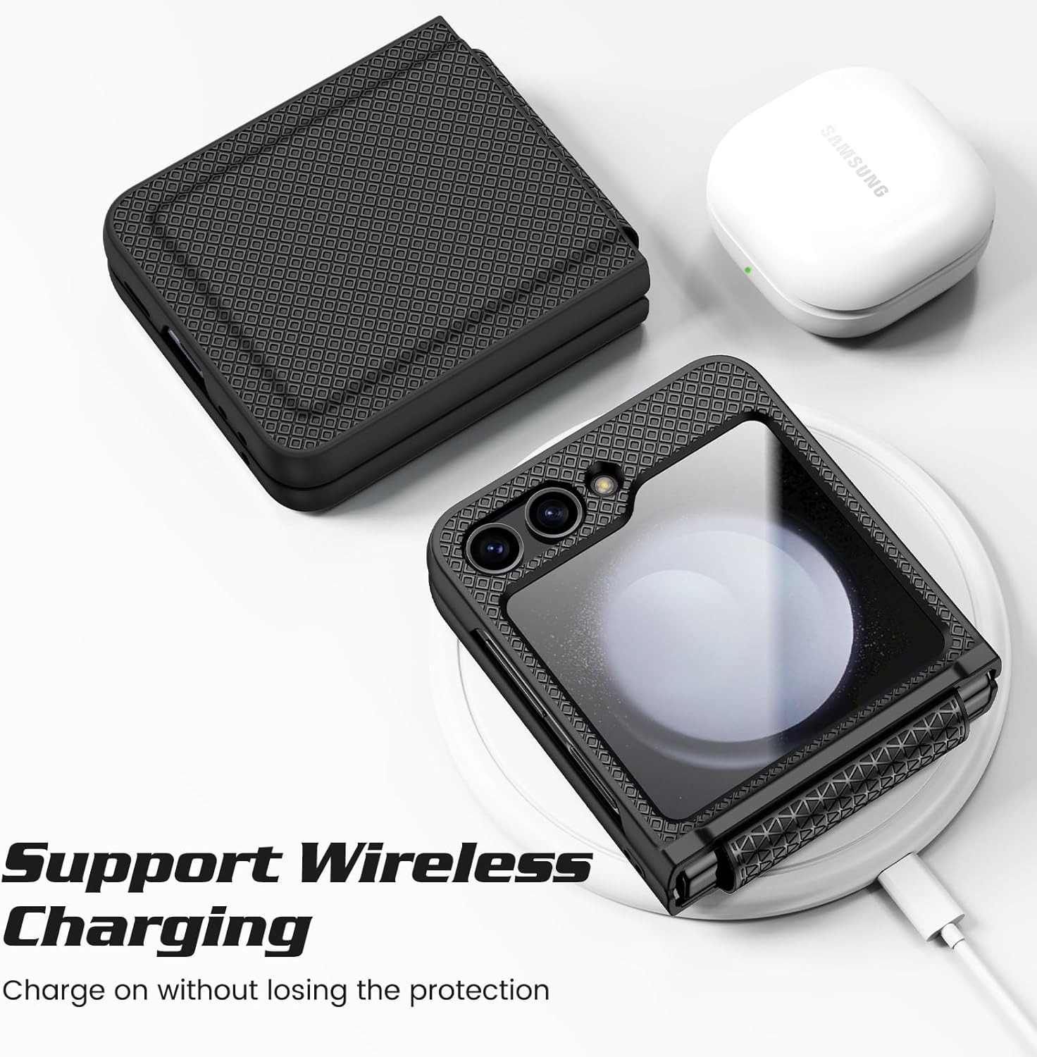 Thumbnail 4 de Doeshine Case for Samsung Galaxy Z Flip 5 with Back Screen Protector & Hinge Protection
