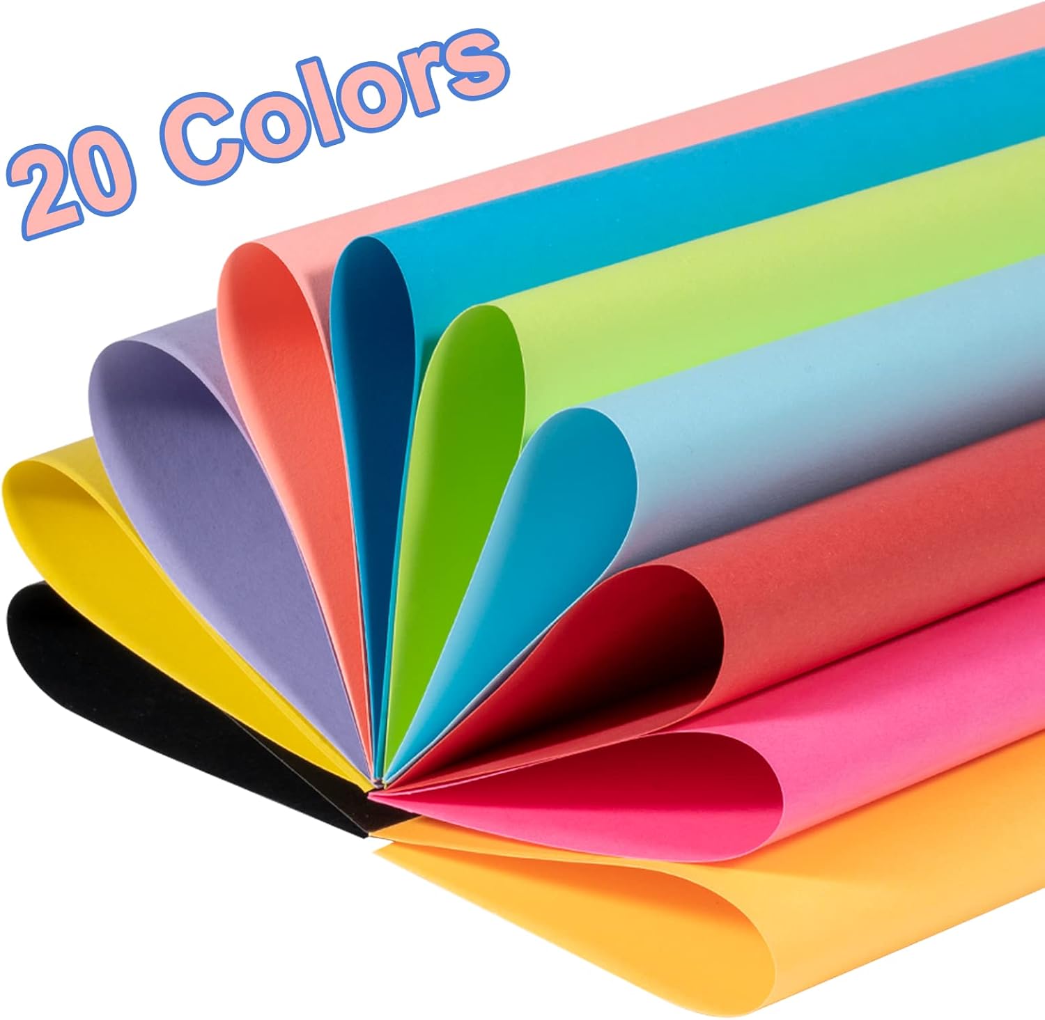 Thumbnail 1 de Carehabi Papier coloré A4 – 20 couleurs, 180 g/m², feuilles pour imprimantes et loisirs créatifs (80 feuilles)