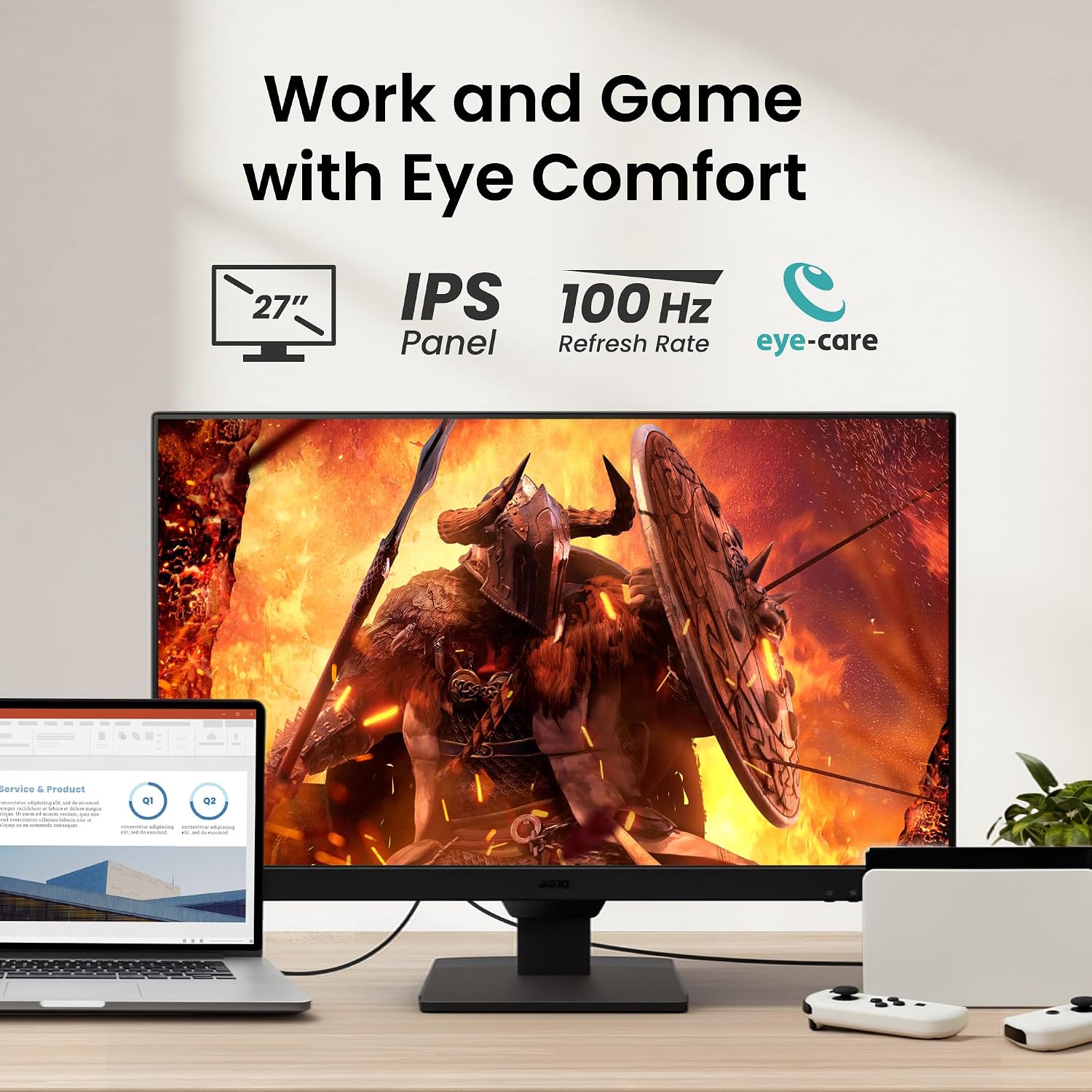 Detalle de BenQ GW2790E 27 Inch Eye-Care Gaming Monitor review
