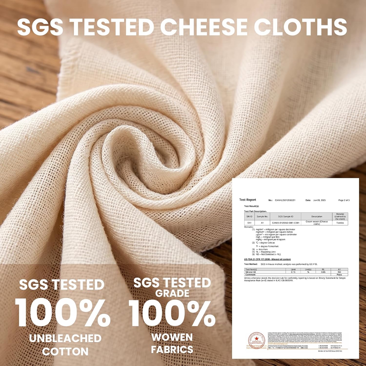 Thumbnail 2 de Cheesecloth Straining Cloths, 18 x 18 Inch