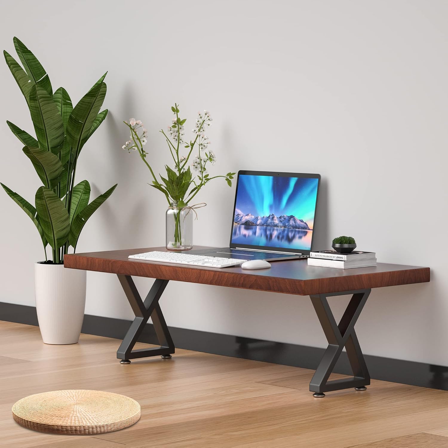 Detalle de Likapop 28in Z-Type Metal Table Legs (Pair) with Adjustable Non-Slip Feet