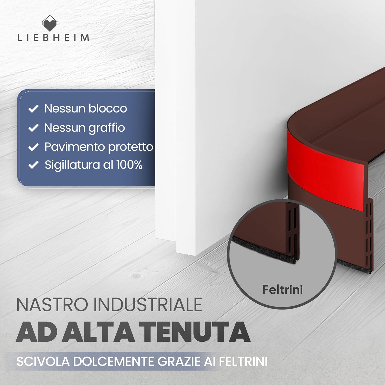 Thumbnail 4 de LIEBHEIM Paraspifferi Sottoporta marrone 1 pezzo