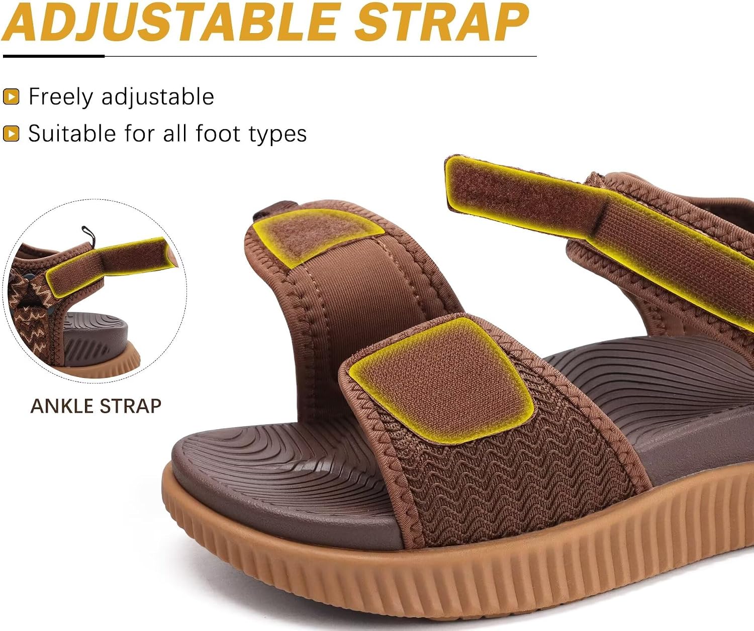 Thumbnail 4 de KuaiLu sandali trekking donna comodi con supporto ortopedico per fascite plantare