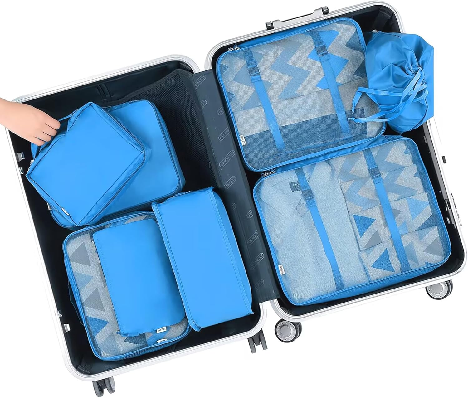 Thumbnail 6 de BAGAIL 8-teilige Packwürfel inkl. Kleidertaschen & Organizer-Set für Reise und Koffer