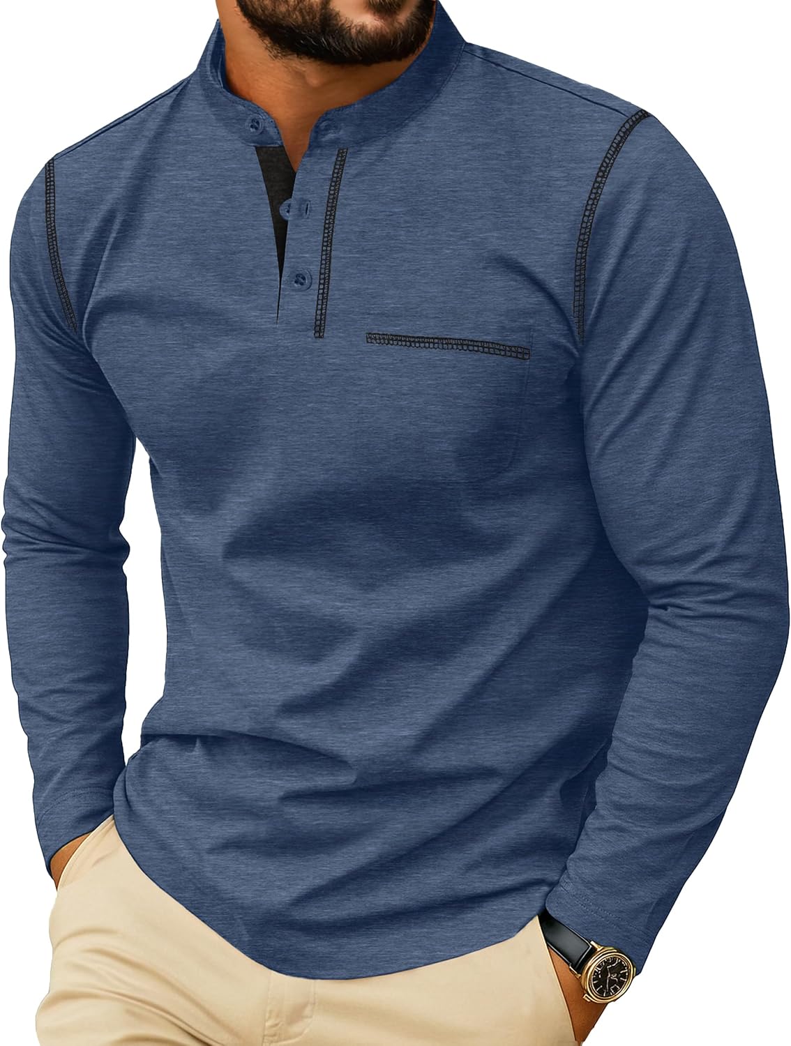 Thumbnail 6 de Sailwind Men's Henley Shirt Long Sleeve