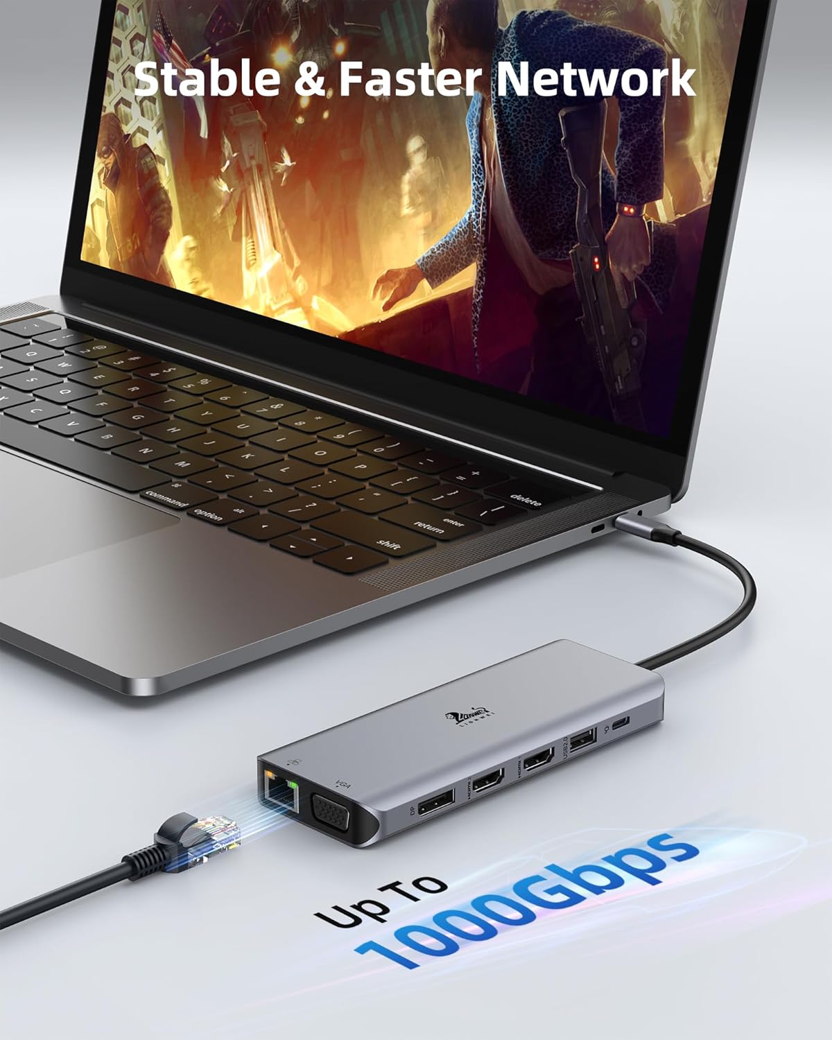 Thumbnail 6 de LIONWEI USB‑C Dock 13‑in‑1 3 Monitore