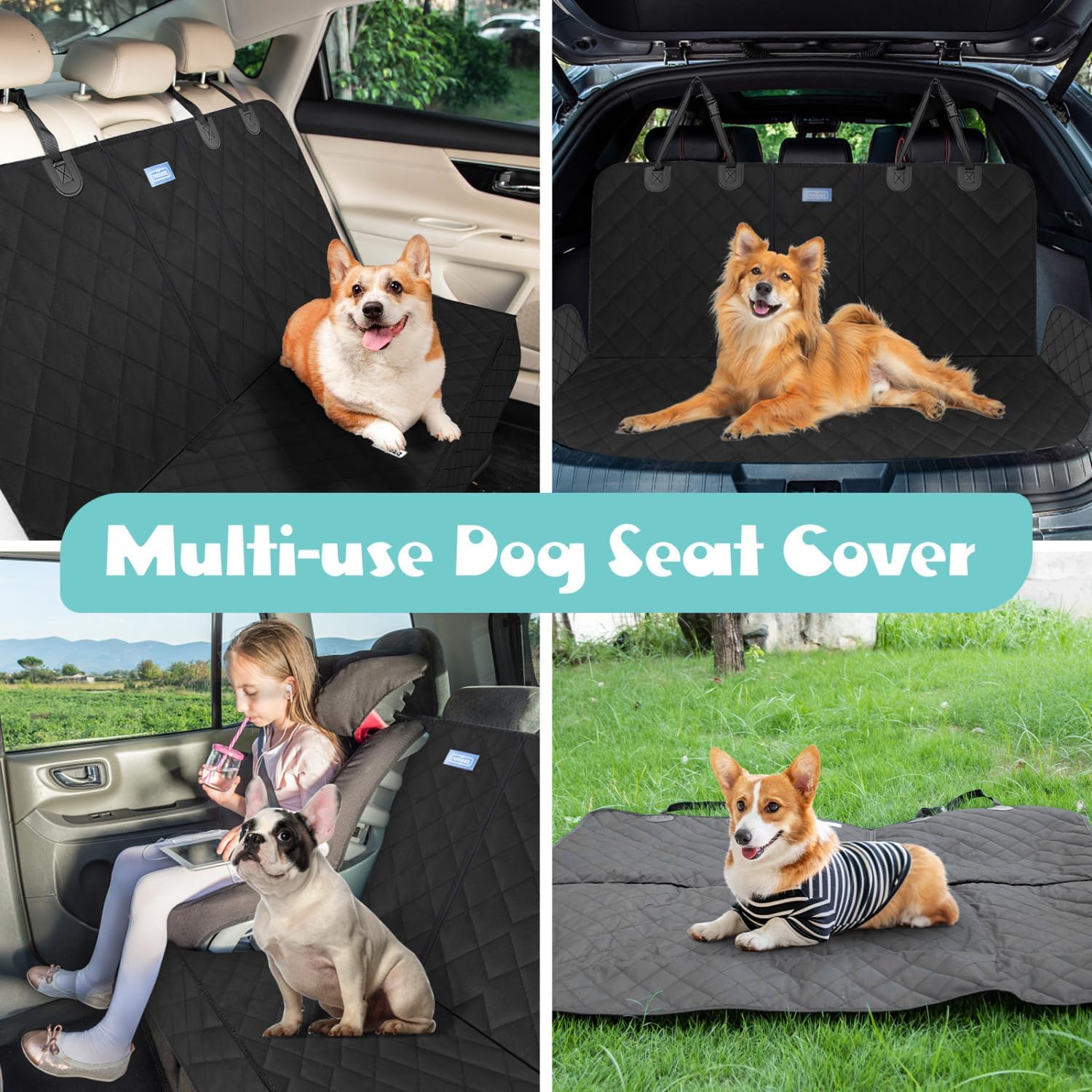 Detalle 2 de Nobleza Telo Auto per Cani: Coprisedile universale 137×121 cm, impermeabile e antiscivolo
