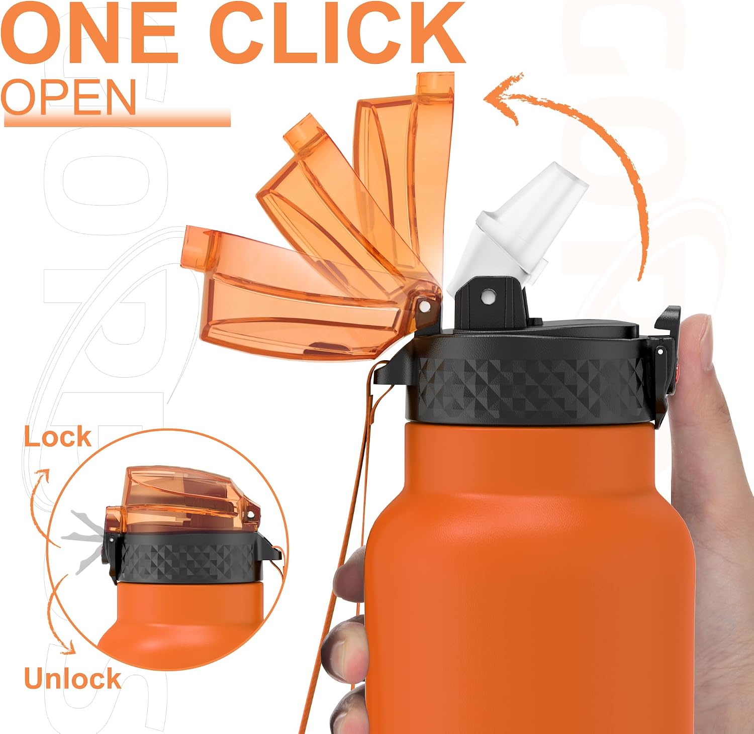 Thumbnail 1 de GOPPUS 750ml Stainless Water Bottle with Straw – Double Wall Vacuum Insulated, Leakproof
