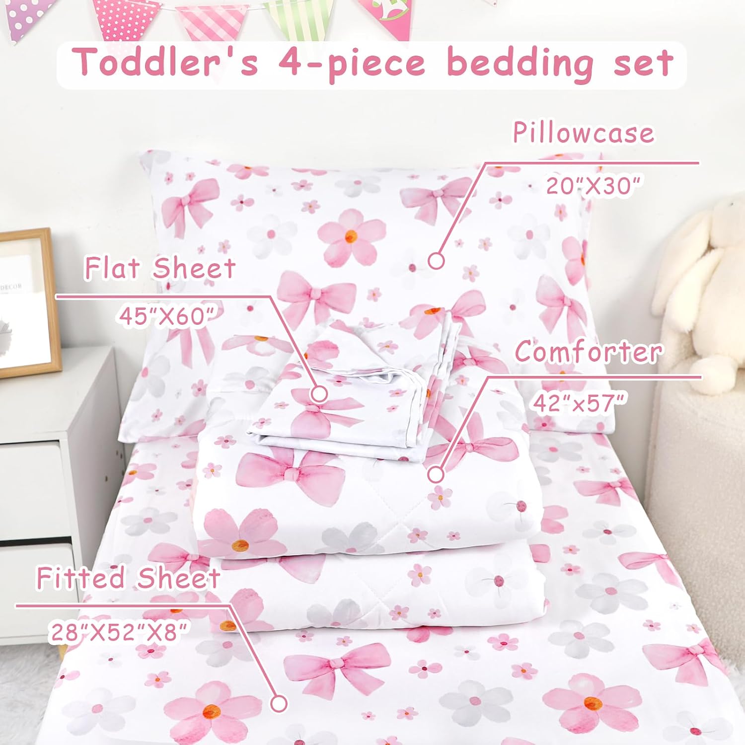 Detalle de Hooyax Toddler Bedding Set, Microfiber