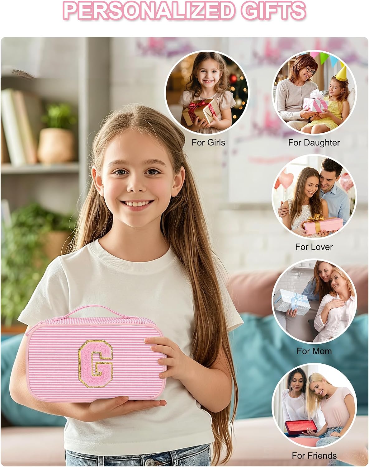 Detalle 2 de Relavel Makeup Bag, 9.5 x 5.5 x 3.7 Inches
