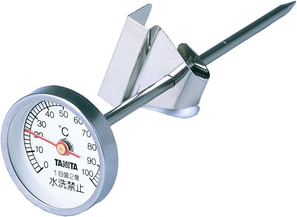Detalle de TANITA クックサーモ 5495B 揚げ物用アナログ温度計 鍋取付金具付き・20~220℃表示