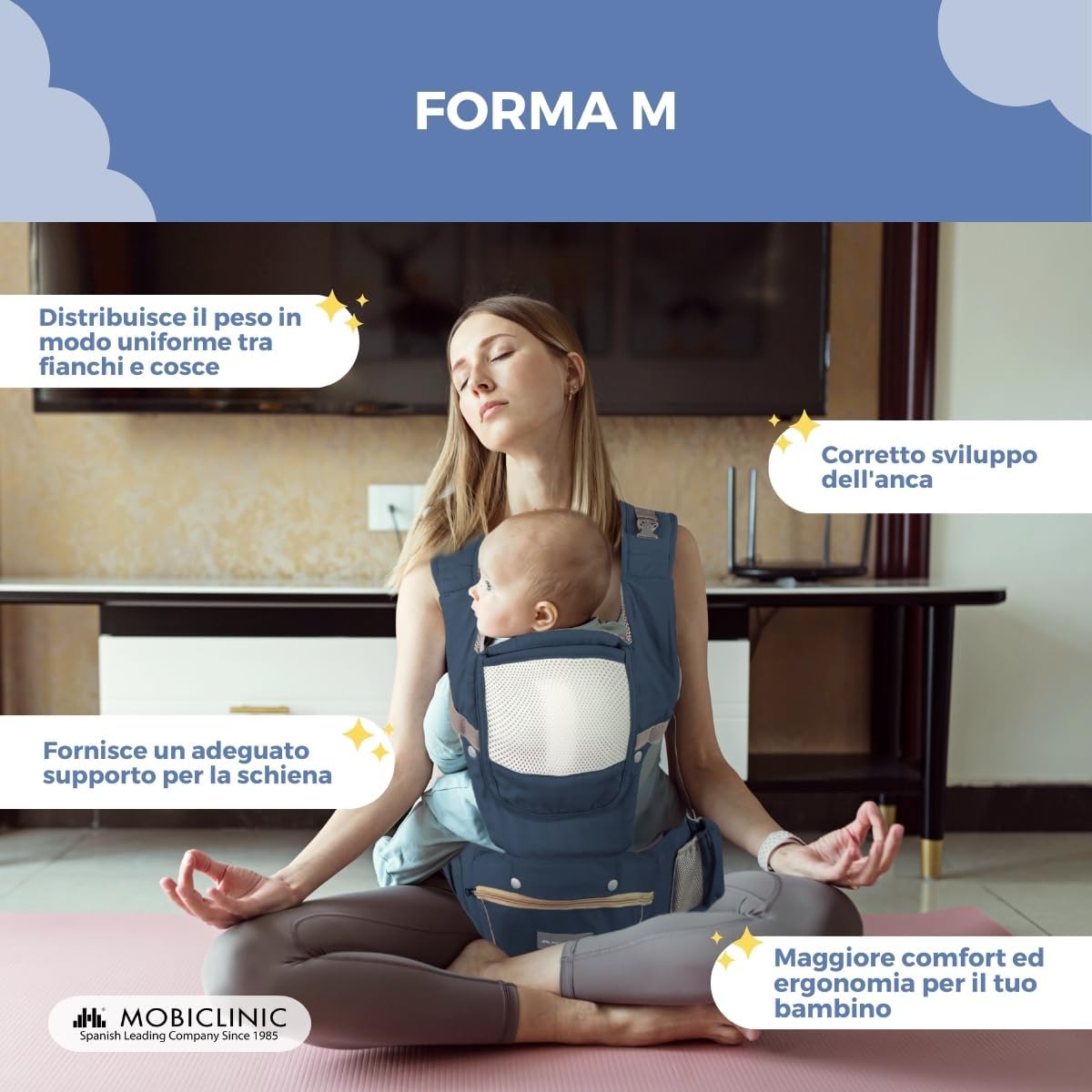 Thumbnail 6 de Mobiclinic® kids Moley: Marsupio neonato 6 in 1, ergonomico e versatile per 0–36 mesi