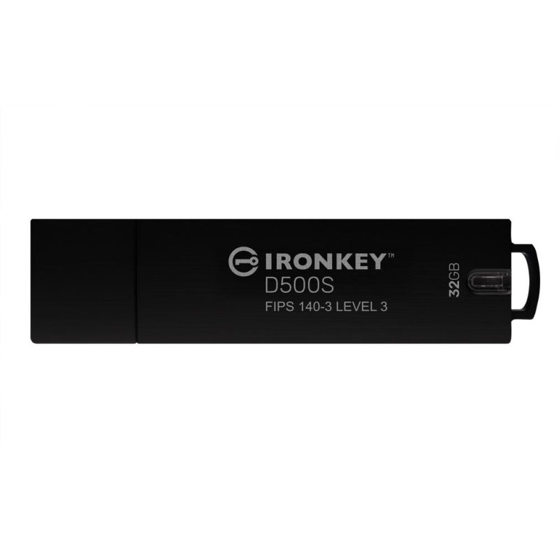 Detalle de Kingston IronKey D500S 32GB: USB de seguridad militar con cifrado hardware y resistencia extrema