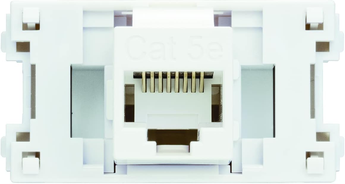 Detalle 2 de SUN LMJ-5EJA-C LANモジュラジャック RJ45対応・シャッター付き・セラミックホワイト