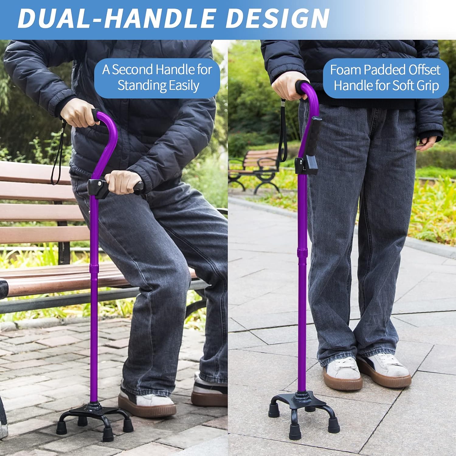 Detalle de KingPavonini Walking Cane with Aluminum Alloy
