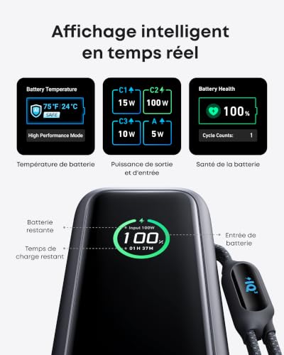Thumbnail 5 de Anker Batterie Externe 25 000 mAh 165 W pour Ordinateurs Portables