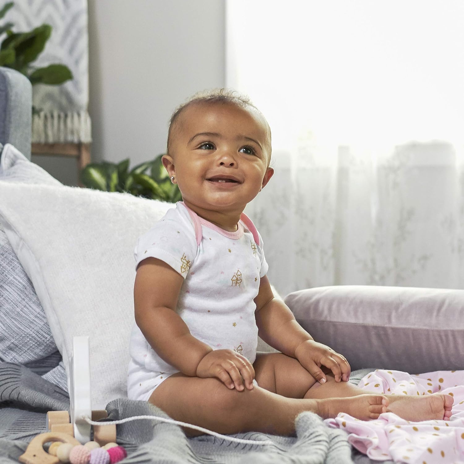 Detalle de Gerber Baby-Girls 5-Pack Variety Onesies Bodysuits