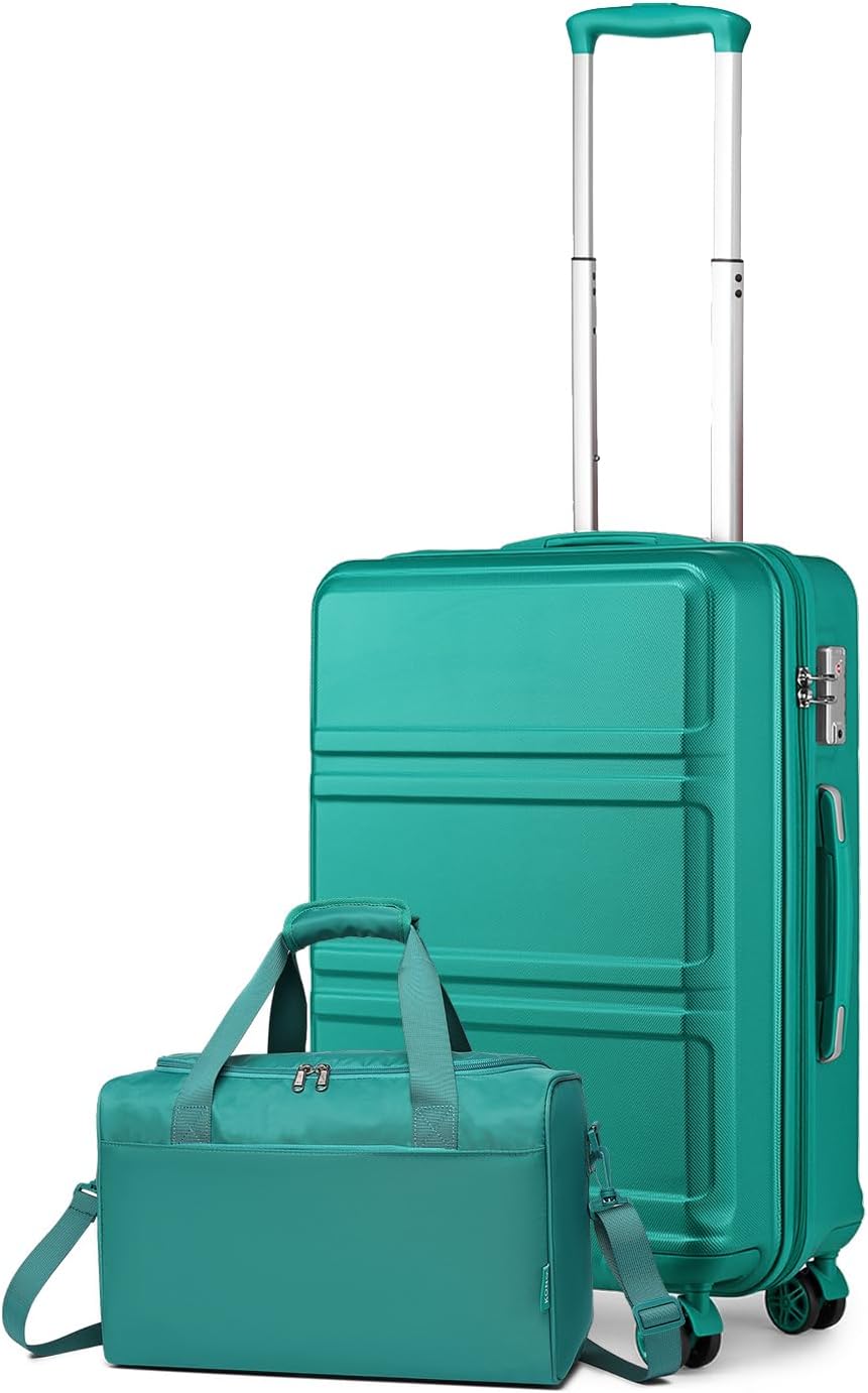 Thumbnail 5 de Kono 2-Piece Lightweight Luggage Set (Cream White) – 52x38x21cm ABS+PC Hard Shell + Ryanair Cabin Bag