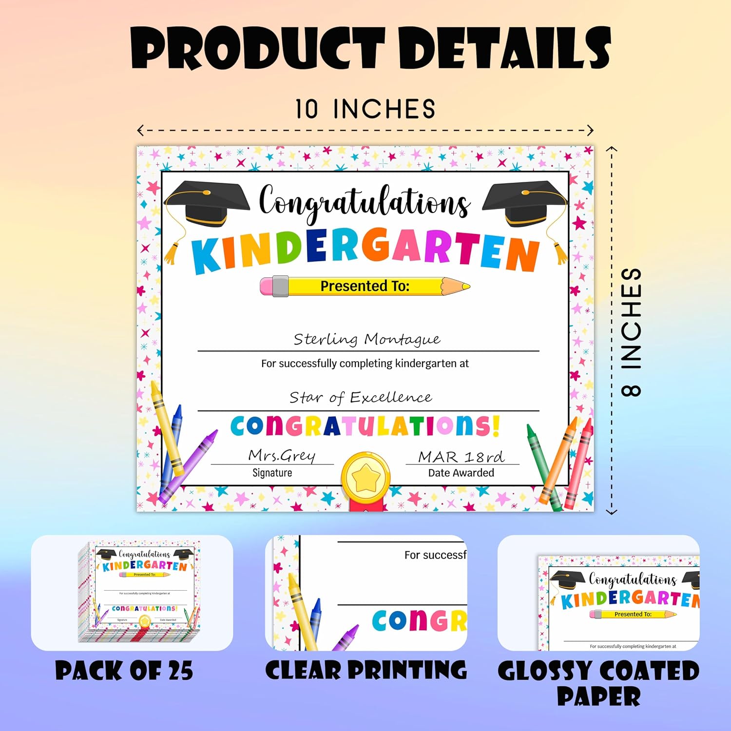 Detalle 2 de Graduation Certificate Set of 25
