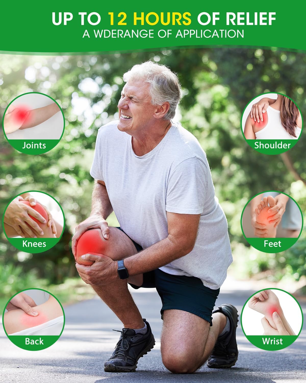 Thumbnail 3 de Knieflicken 84 Pcs Knie Schmerzlinderung Patch – natürlich, bequem und wärmend