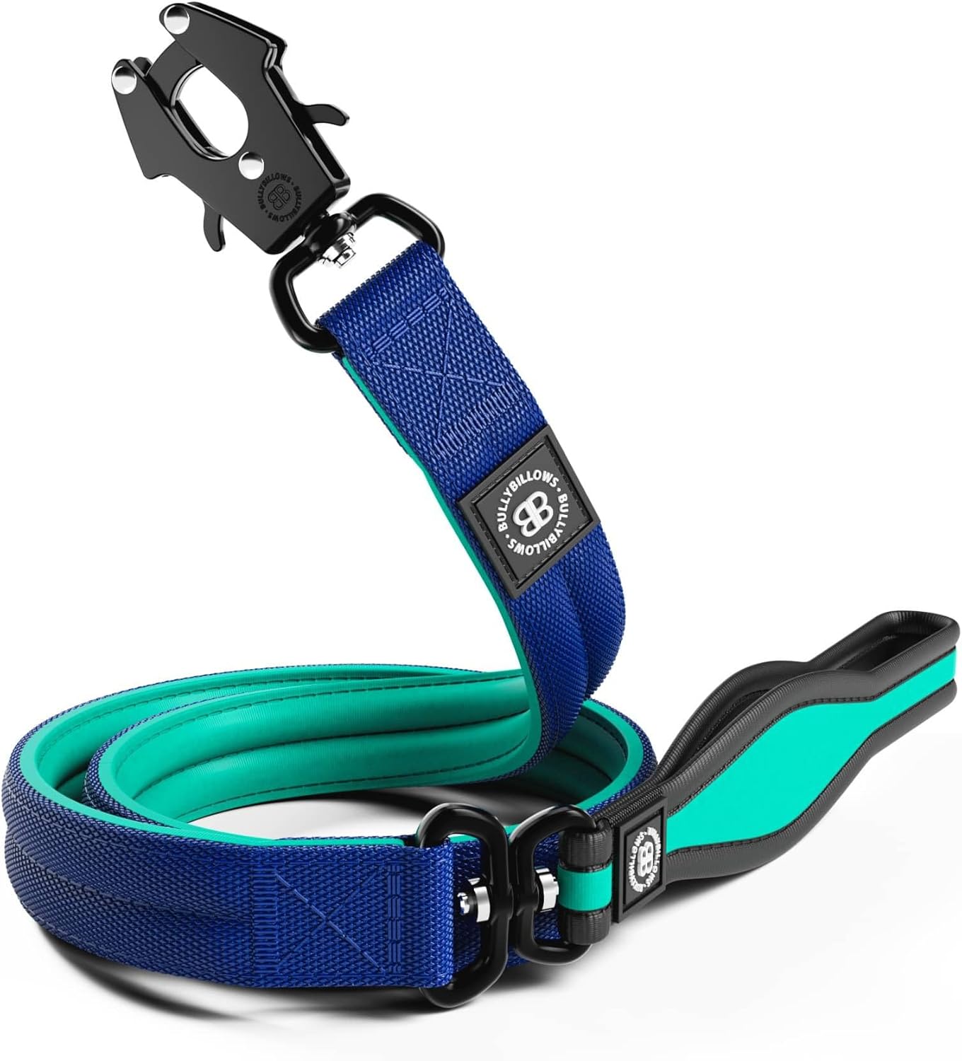 Thumbnail 6 de BullyBillows 1.2m Mini Combat Collar Lead with Soft Neoprene Handle (Stainless Steel Dog Lead)