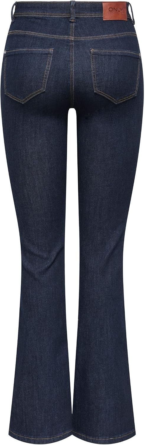 Detalle 2 de ONLY Onlwauw Life HW Flared Rinse DNM: pantaloni a vita alta a campana da donna