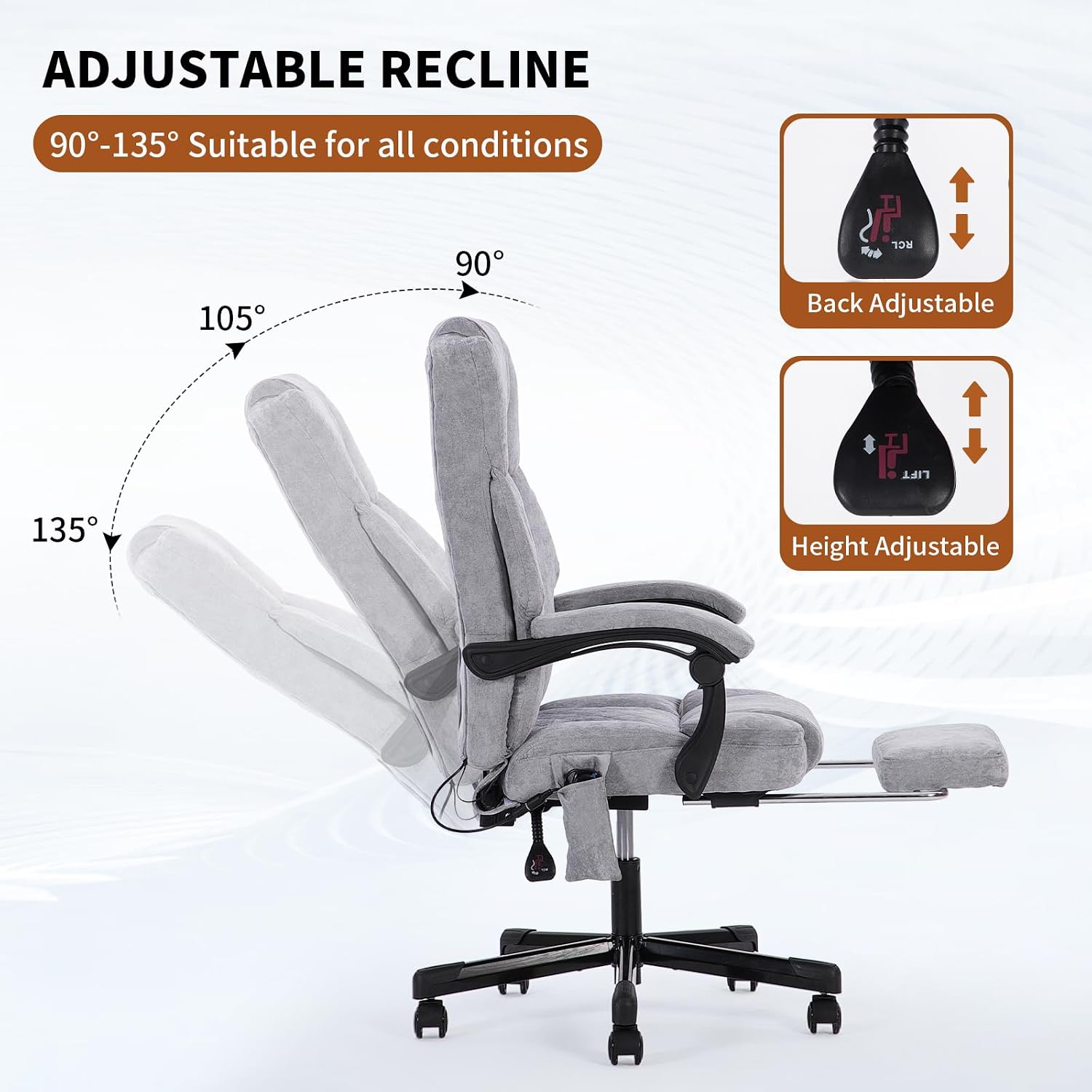 Detalle de Zuacs Massage Office Chair, 400 lb