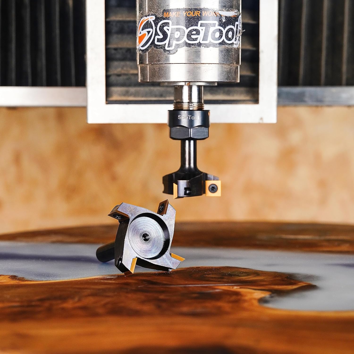 Detalle de SpeTool IP4F-40-D8-G vlakfrees, 40 mm snijdiameter en 8 mm schacht