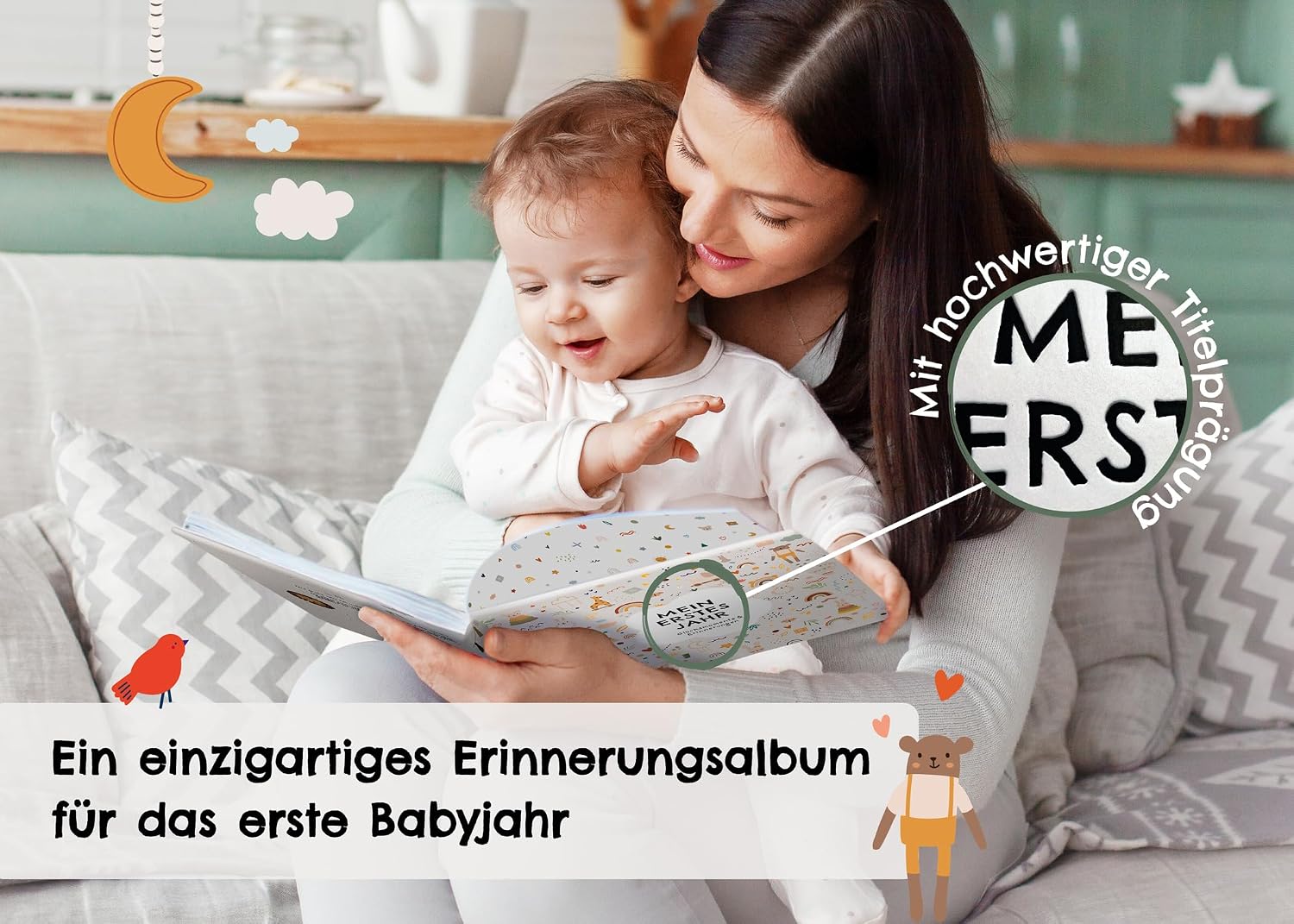 Thumbnail 1 de Mein erstes Jahr Babyalbum 72 Seiten