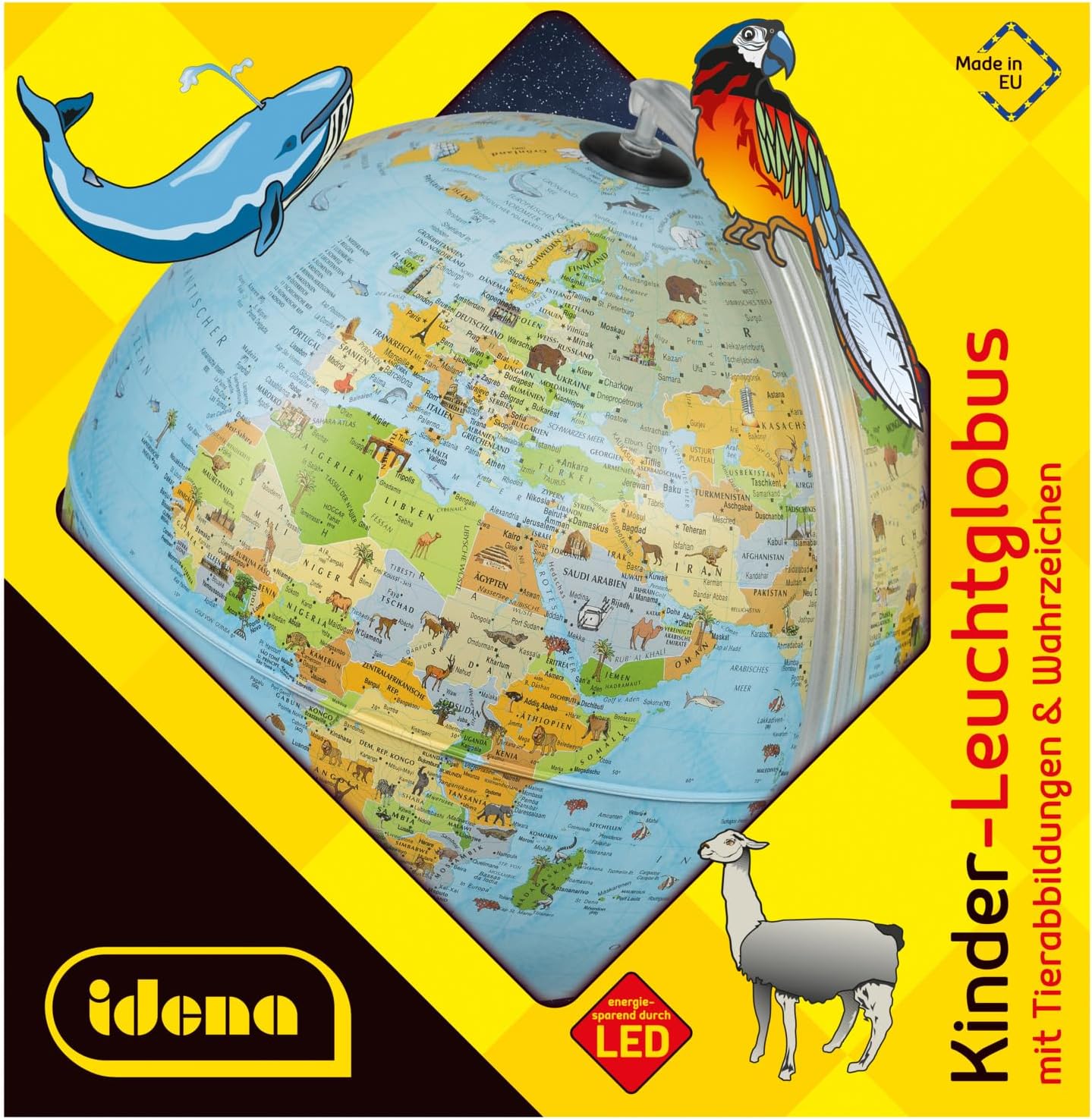 Thumbnail 4 de Globe lumineux LED Idéna 22059 (carte politique version allemande) – diamètre env. 30 cm
