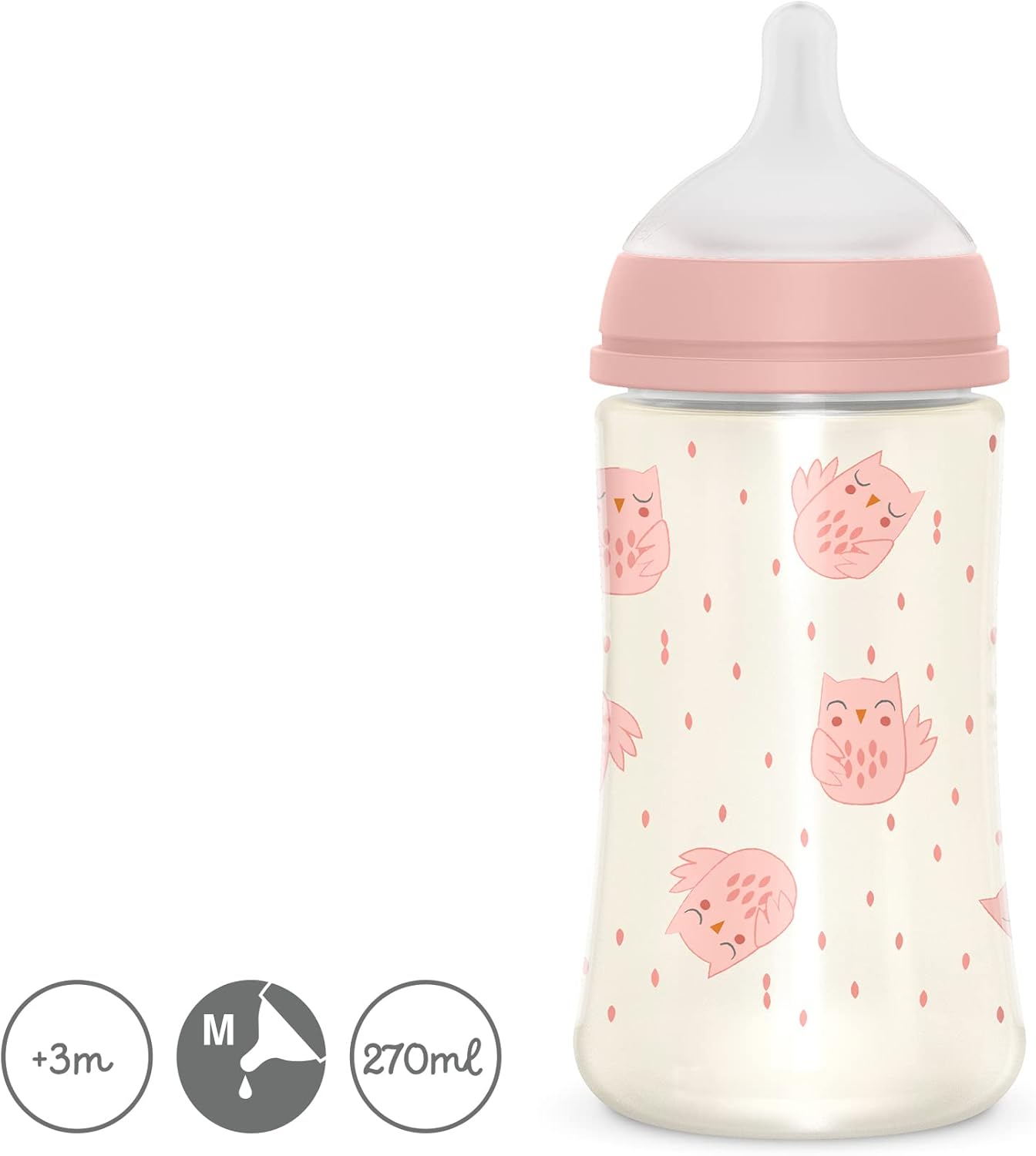 Detalle de Suavinex Cadeau Naissance Welcome Baby : coffret 4 biberons et accessoires rose