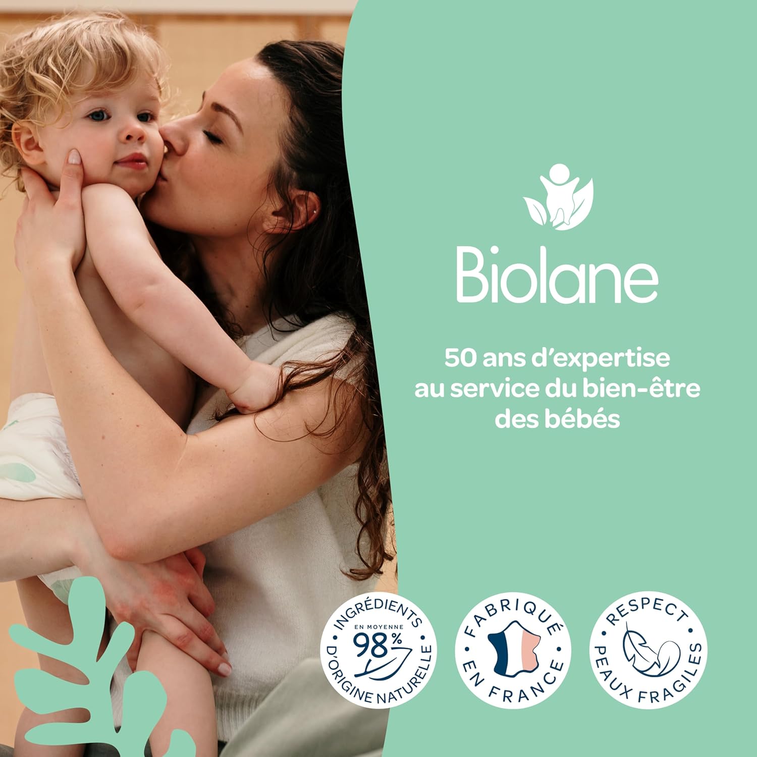 Thumbnail 6 de Biolane Papier toilette humide – Lot de 5 paquets (54 feuilles) – Fibres végétales, dès la naissance