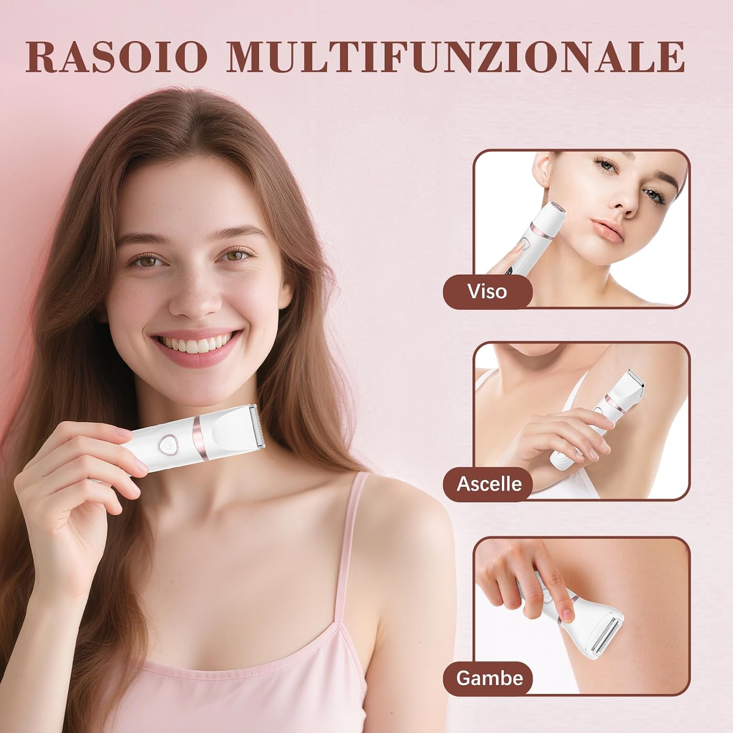 Detalle 2 de MAXGROOM Rasoio elettrico donna 3-in-1 impermeabile